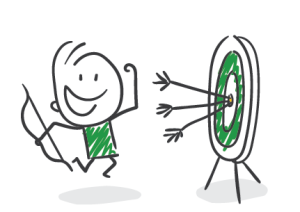 Fun photo of a target to represent qualifications gained.